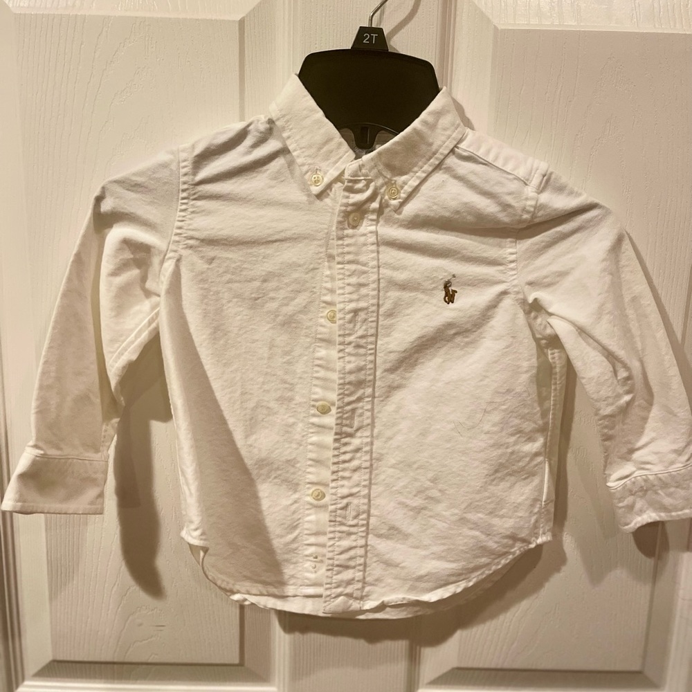 Ralph Lauren White button down size 24 months